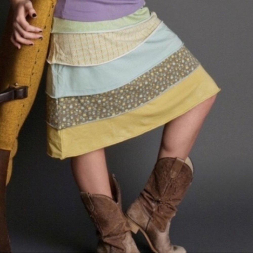 Matilda Jane Serendipity Finn Parfait Tiered Skirt Size Small